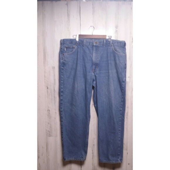 Carhartt Men's Jeans 43x29 (Tag 44x30) Style B17 DST Relaxed Fit Tapered Leg - Picture 1 of 9